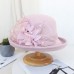 Hats Artificial feather Poly / Cotton Blend Bowler / Cloche Hat Fall Wedding Bucket Hat Fedora Hat Kentucky Derby Cocktail Royal Astcot Vintage Style With Feather Pearl Headpiece