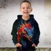 Boys 3D Graphic Animal Dinosaur Hoodie Long Sleeve 3D Print Summer Spring Fall Fashion Streetwear Cool Polyester Kids 3-12 Years Outdoor Casual Daily Regular Fit