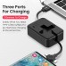 3 in1 Retractable USB Type C Micro USB Cable for iPhone 14 13 12 11 Pro With Phone Stand Fast Charging Charger Data Cable