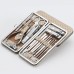 19 in 1 Stainless Steel Manicure Set For Foot Fitting Set Professional Pedicure Kit Nail Scissors Grooming Kit with Leather Travel Case for Women and Men