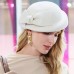 Elegant Fashion 100% Wool Hats with Smooth / Solid 1pc Party / Evening / Casual Headpiece Christmas/ Special Occasion / Office & Career / Graduation / Congratulations / Anniversary / Back To School /