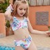 Kids Girls' Swimsuit School Graphic Active Bathing Suits 7-13 Years Summer Blue