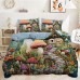 100% Cotton Duvet Cover Mushroom Forest Mexican Folk Art PatternDuvet Cover Set Soft 3-Piece Luxury Bedding Set Home Decor Gift