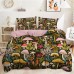 100% Cotton Duvet Cover Mushroom Forest Mexican Folk Art PatternDuvet Cover Set Soft 3-Piece Luxury Bedding Set Home Decor Gift