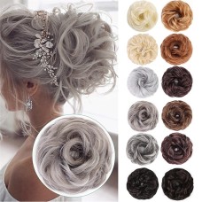 Messy Hair Bun Hair Wavy Curly Scrunchies Ponytail Extension Synthetic Extension Chignon for Women Updo Daily 1PCS