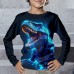 Boys 3D Dinosaur T shirt Tee Long Sleeve 3D Print Fall Winter Sports Fashion Streetwear Polyester Kids 3-12 Years Crew Neck Outdoor Casual Daily Regular Fit