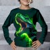 Boys 3D Dinosaur T shirt Tee Long Sleeve 3D Print Fall Winter Sports Fashion Streetwear Polyester Kids 3-12 Years Crew Neck Outdoor Casual Daily Regular Fit