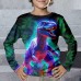 Boys 3D Dinosaur T shirt Tee Long Sleeve 3D Print Fall Winter Sports Fashion Streetwear Polyester Kids 3-12 Years Crew Neck Outdoor Casual Daily Regular Fit