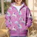 Girls' 3D Unicorn Hoodie Coat Outerwear Long Sleeve 3D Print Fall Winter Active Fashion Cute Polyester Kids 3-12 Years Outdoor Casual Daily Regular Fit