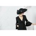 Women's Wedding Party Hats Elegant Classical Feminine Style Wool Silk Hats Headpiece for Tea Party Ladies Day Headpiece Headwear