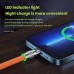 3.3ft 120W 3-In-1 Multi Fast Charging Nylon Braided Cable USB Charger Cord With 3 Different Ports (USB C/Micro/Lightning)