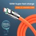 3.3ft 120W 3-In-1 Multi Fast Charging Nylon Braided Cable USB Charger Cord With 3 Different Ports (USB C/Micro/Lightning)