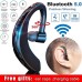 Wireless Bluetooth5.0 Headphone, Long Standby Business Earphone with Microphone, Waterproof Sport Bluetooth Headset, Noise Cancelling Earhook Earbuds for IOS Android Windows Smartphone