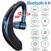 Wireless Bluetooth5.0 Headphone, Long Standby Business Earphone with Microphone, Waterproof Sport Bluetooth Headset, Noise Cancelling Earhook Earbuds for IOS Android Windows Smartphone