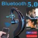 Wireless Bluetooth5.0 Headphone, Long Standby Business Earphone with Microphone, Waterproof Sport Bluetooth Headset, Noise Cancelling Earhook Earbuds for IOS Android Windows Smartphone