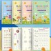 4 Books + 1 Pen + 5/10 Refills + 1 Pen Grip, Children's Copybook,Kids Practice Book, Magic Word Book,Early Education Workbook For Children Christmas, Thanksgiving Day Gift