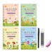 4 Books + 1 Pen + 5/10 Refills + 1 Pen Grip, Children's Copybook,Kids Practice Book, Magic Word Book,Early Education Workbook For Children Christmas, Thanksgiving Day Gift