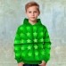 Kids Boys Hoodie Long Sleeve 3D Print Gradient Pocket Green Blue Purple Children Tops Fall Spring Active Fashion Daily Daily Indoor Outdoor Regular Fit 3-13 Years / Sports