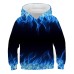 Kids Boys Hoodie Long Sleeve 3D Print Gradient Pocket Green Blue Purple Children Tops Fall Spring Active Fashion Daily Daily Indoor Outdoor Regular Fit 3-13 Years / Sports