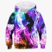 Kids Boys Hoodie Long Sleeve 3D Print Gradient Pocket Green Blue Purple Children Tops Fall Spring Active Fashion Daily Daily Indoor Outdoor Regular Fit 3-13 Years / Sports