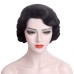 Short Black 1920s Wig for Women Gatsby roaring 20s Finger Wave Party Wig Synthetic Full Vintage Wigs for Womens Lady Cosplay Costume Fancy Dress 1920 Flapper Wig