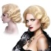 Short Black 1920s Wig for Women Gatsby roaring 20s Finger Wave Party Wig Synthetic Full Vintage Wigs for Womens Lady Cosplay Costume Fancy Dress 1920 Flapper Wig