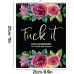 2024 Calendar, Wall Calendar for Tired-Ass Women, F*ck It Funny Novelty Monthly Calendar, Flower Calendar Memo, Handmade Home Office Hanging Calendar, Gag Gift for Halloween Christma