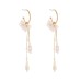 Women's White Fine Jewelry Tassel Fringe Flower Shape Cute Stylish Earrings Jewelry White For Wedding Party 1 Pair