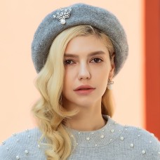 Hats Wool Acrylic Beret Hat Floppy Hat Casual Daily Wear Classic Style Casual With Pure Color Trim Headpiece Headwear