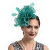 Fascinators Hats Headwear Organza Fedora Hat Holiday Cocktail Retro Elegant With Feather Pure Color Headpiece Headwear