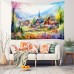 Painting Countryside Hanging Tapestry Wall Art Large Tapestry Mural Decor Photograph Backdrop Blanket Curtain Home Bedroom Living Room Decoration