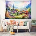 Painting Countryside Hanging Tapestry Wall Art Large Tapestry Mural Decor Photograph Backdrop Blanket Curtain Home Bedroom Living Room Decoration