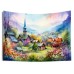 Painting Countryside Hanging Tapestry Wall Art Large Tapestry Mural Decor Photograph Backdrop Blanket Curtain Home Bedroom Living Room Decoration