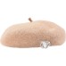 Hats 100% Wool Beret Hat Floppy Hat Casual Daily Wear Cute Casual With Pearls Crystals Headpiece Headwear