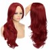 Red Wigs for Women Synthetic Wig Wave Middle Part Long Wig Medium Length Women's Cosplay Party Pink Red Blue Black Ombre Wig