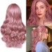 Red Wigs for Women Synthetic Wig Wave Middle Part Long Wig Medium Length Women's Cosplay Party Pink Red Blue Black Ombre Wig