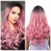 Red Wigs for Women Synthetic Wig Wave Middle Part Long Wig Medium Length Women's Cosplay Party Pink Red Blue Black Ombre Wig