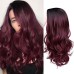 Red Wigs for Women Synthetic Wig Wave Middle Part Long Wig Medium Length Women's Cosplay Party Pink Red Blue Black Ombre Wig