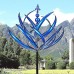 Harlow Wind Spinner Rotator, Garden Wind Spinner, 3D Kinetic Wind Rotating Windmill, Blue Lotus Wind Spinner, Reflective Wind Spinner Ro-tator, Dynamic Wind Spinner, Lotus Windmill for Yard