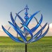 Harlow Wind Spinner Rotator, Garden Wind Spinner, 3D Kinetic Wind Rotating Windmill, Blue Lotus Wind Spinner, Reflective Wind Spinner Ro-tator, Dynamic Wind Spinner, Lotus Windmill for Yard