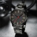 Quartz Watch for Men Analog Quartz Sexy Stylish Steampunk Waterproof Large Dial Alloy PU Leather Creative