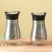 2pcs Refillable Salt & Pepper Shakers Set - Stainless Steel Lid Container for Home, Restaurant, and Picnic - 3.4oz Kitchen Accessories