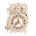 Wood 3D Puzzles for Adults Wooden Owl Clock Mechnical Gear Model Kits Gift for Adults & Teens (122 PCS)