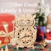 Wood 3D Puzzles for Adults Wooden Owl Clock Mechnical Gear Model Kits Gift for Adults & Teens (122 PCS)