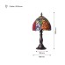 LED Table Lamp Retro VintageBaroque Glass Lampshade Mosaic Colourful Luxury Base E27 for Bedside Table, Bedroom, Desk