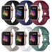 6 Pack Sport Band Compatible with Apple Watch band 38mm 40mm 41mm 42mm 44mm 45mm 49mm Women Men Waterproof Soft Silicone Strap Replacement Wristband for iwatch Series Ultra 8 7 6 5 4 3 2 1 SE