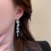 Women's Drop Earrings Fine Jewelry Tassel Fringe Precious Stylish Luxury Earrings Jewelry Silver For Wedding Party 1 Pair