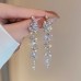 Women's Drop Earrings Fine Jewelry Tassel Fringe Precious Stylish Luxury Earrings Jewelry Silver For Wedding Party 1 Pair