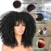 Brown Wigs for Women Synthetic Wig Curly Asymmetrical Wig Short A11 Synthetic Hair Women's with 5 Pieces Disco Accessories Women's Hijab Earrings Bracelet