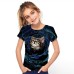 Kids Girls' 3D Cat T shirt Tee Short Sleeve Cat Graphic Animal Rainbow Children Tops Active Cute 3-12 Years